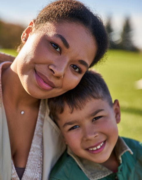 portrait-of-happy-african-american-woman-and-boy-chapel-hill-visitation-lawyers-ellis-family-1
