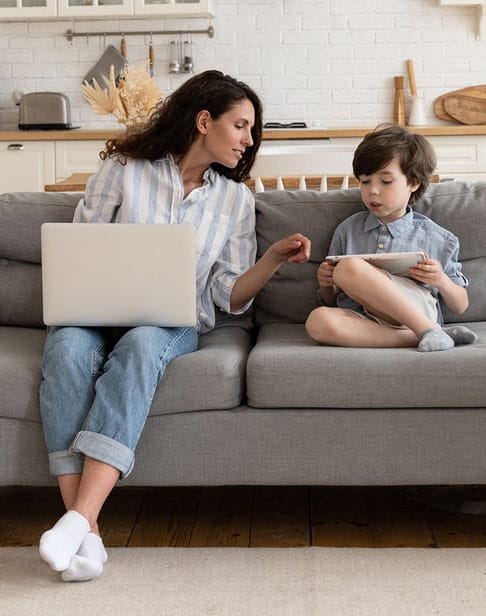 young-mom-help-son-at-home-Pittsboro-child-support-ellis-family-law