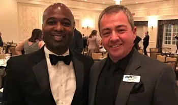 Gray Ellis and Representative Zack Hawkins at the 2020 Meals on Wheels Gala